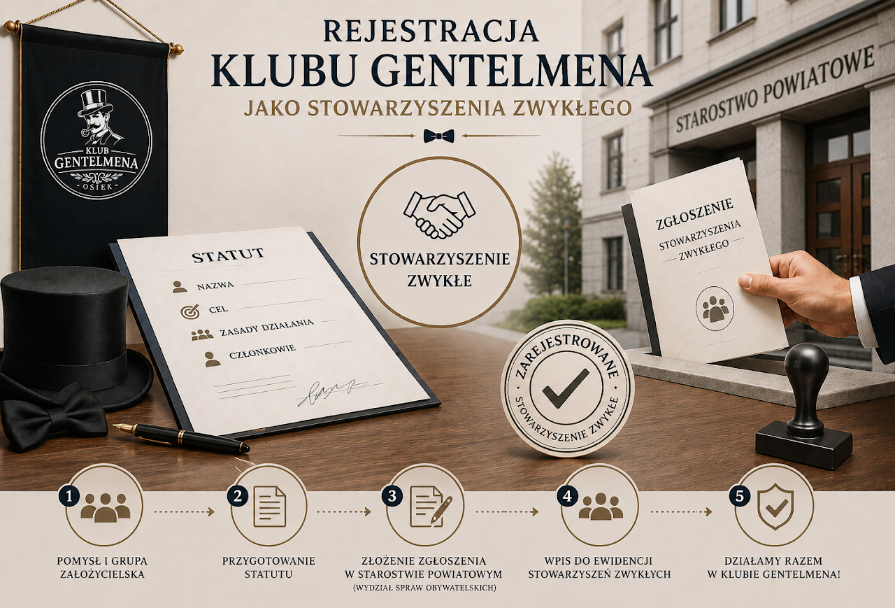 Rejestracja Klubu Gentlemena jako Stowarzyszenia Zwykłego